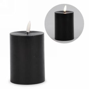 LED Black Pillar Candle (3 Sizes)