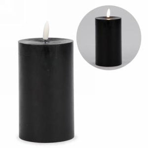 LED Black Pillar Candle (3 Colours)