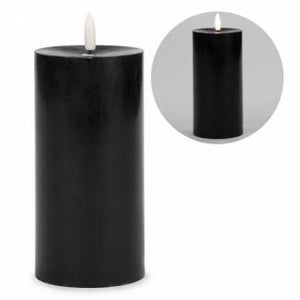 LED Black Pillar Candle (3 Sizes)