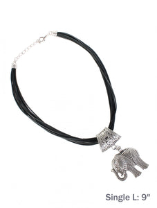 Multi Rope Elephant Necklace