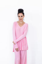 Load image into Gallery viewer, Baby Pink Cashmere V-Neck Tunic Sweater (Only 1 S Left!)
