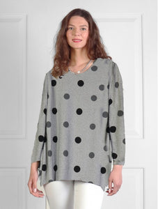 Polka Dot Sweater Tunic (One Size)