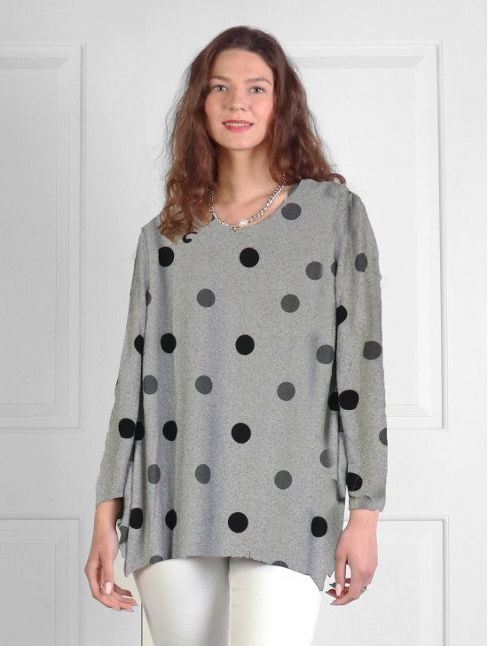 Polka Dot Sweater Tunic (One Size)