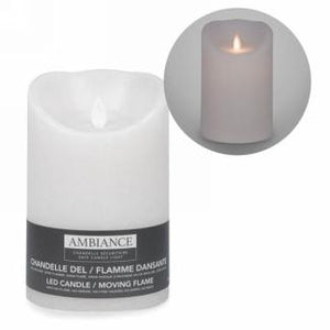 Large White LED Pillar Candles (2 Sizes)