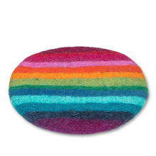 Load image into Gallery viewer, Felted Circle Rainbow Trivet

