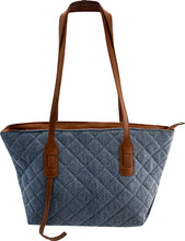 Load image into Gallery viewer, Quilted Denim Tote Bag (2 Colours)
