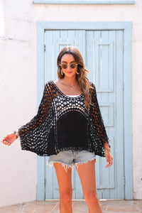 Lace Cut Out Top (One Size) (Only 2 Colours Left!)