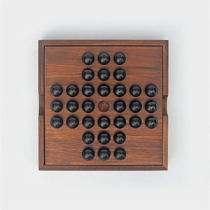 Wooden Solitaire Game Board