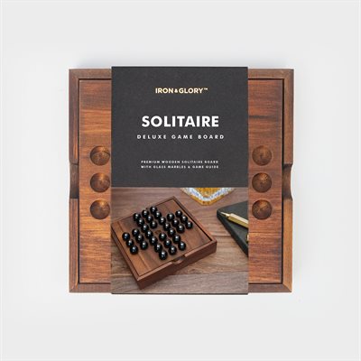 Tablero de juego de solitario de madera