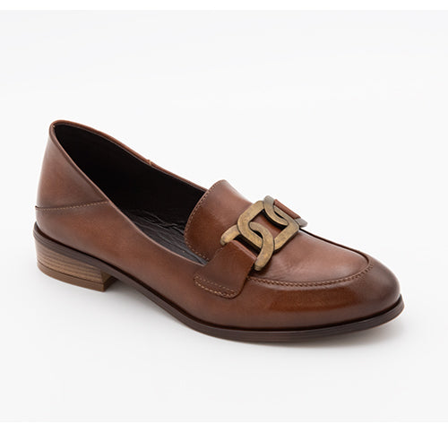 Buckle Front Leather Loafer