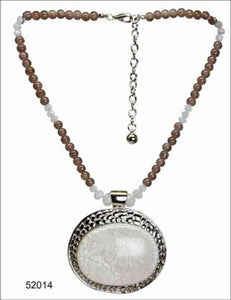 Large White Stone Necklace