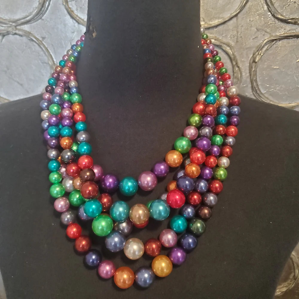 Colourful Multi Strand Pearls (Only 1 Left!)