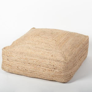 Square Jute Pouf