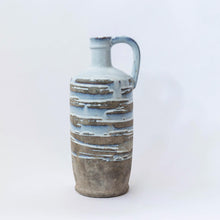 Charger l&#39;image dans la galerie, Tall Blue Jug-Like Ceramic Vase with Large Handle
