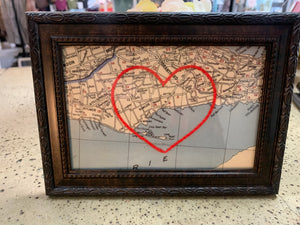 Norfolk Collection- Port Dover Framed Heart Map (3 Styles)