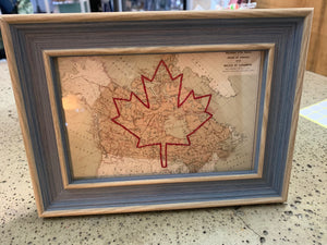 Norfolk Collection- Framed Canada Maple Leaf Map (3 Styles)
