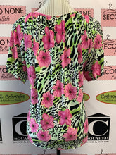 Load image into Gallery viewer, Neon Animal Print Blouse (Size M)
