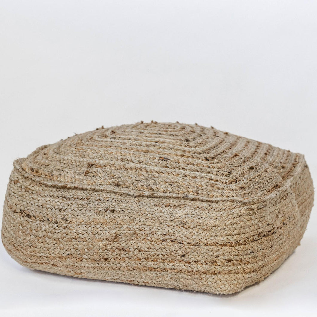 Square Jute Pouf