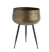 Load image into Gallery viewer, Antique Metal Pot with Legs
