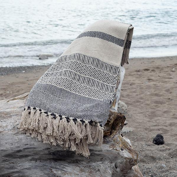 Cotton Throw With Tassels (Only 2 Left!)