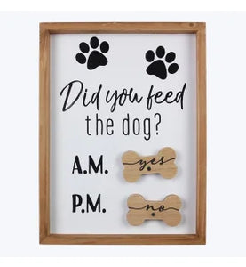 Panneau magnétique « Avez-vous nourri le chien »