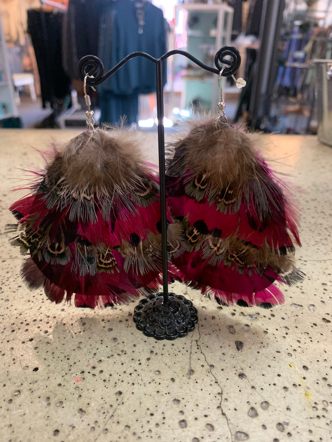 Peacock Feather Earrings (6 Colours)