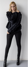 Load image into Gallery viewer, Ruffle Sleeve Ribbed Sweater (2 Colours)
