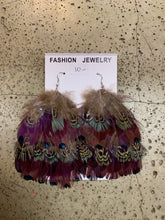 Load image into Gallery viewer, Peacock Feather Earrings (6 Colours)
