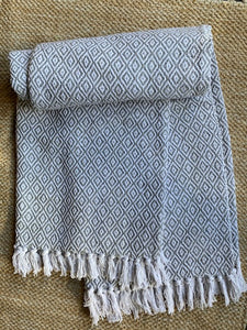 Grey Hand Loomed Cotton Throw (Only 1 Left!)