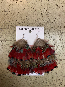 Peacock Feather Earrings (6 Colours)