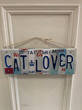 Load image into Gallery viewer, &quot;CAT LOVER&quot; Licence Plate Sign
