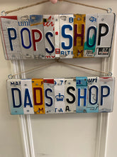 Load image into Gallery viewer, &quot;DADS SHOP&quot; Licence Plate Signs
