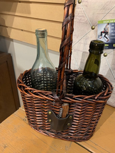 Load image into Gallery viewer, Wicker Wine Tote
