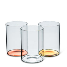 Load image into Gallery viewer, Glass Tumbler with Metallic Base (2 Colours)
