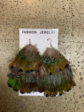 Load image into Gallery viewer, Peacock Feather Earrings (6 Colours)
