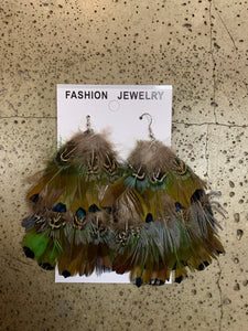 Peacock Feather Earrings (6 Colours)