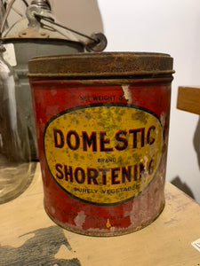 Antique Shortening Tin