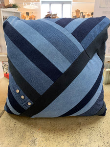 Hand Quilted Denim Pillow