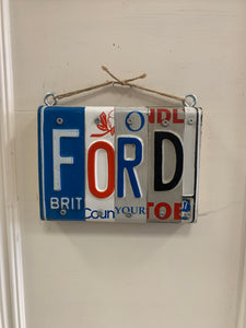 "FORD" Licence Plate Sign