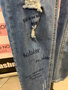 Word Art Jeans (Size 6)