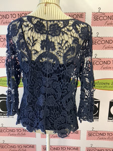 Navy Lace Top (Size M)