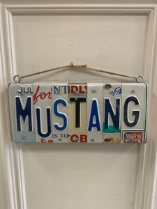 Plaque d'immatriculation "MUSTANG"
