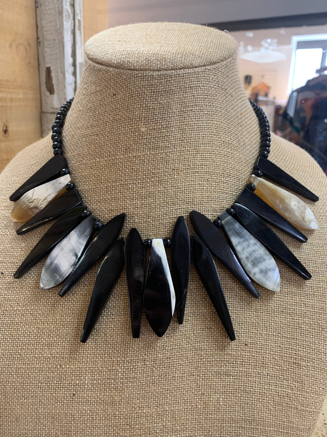 Black Spiky Necklace (2 Colours)