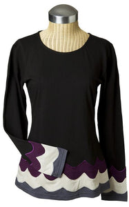 Wavy Long Sleeve Top by Ark Imports (Only 2 Left!)