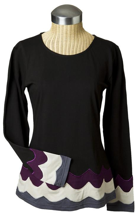 Wavy Long Sleeve Top by Ark Imports (2 Colours)