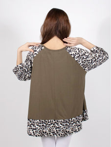 Leopard Sleeved Top (One Size)