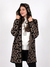 Load image into Gallery viewer, Hooded Leopard Print Cardigan (One Size)
