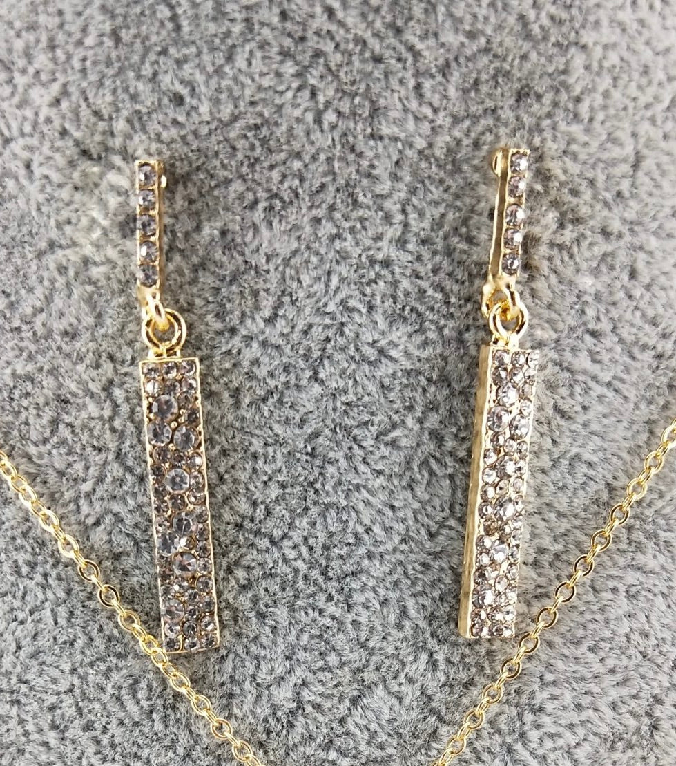 Rhinestone Dangle Earrings (Only 1 Pair Left!)