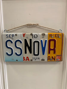 "SS NOVA" Licence Plate Sign
