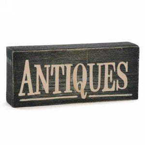 "Antiques" Block Sign